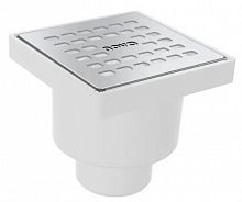 купить Трап вертикальный "Nova" (пластик, решётка - нерж.) (10х10, нижний, 50) (5066) в Таганроге с доставкой | Купить Трап вертикальный "Nova" (пластик, решётка - нерж.) (10х10, нижний, 50) (5066) оптом и в розницу в Таганроге | Купить Трап вертикальный "Nova" (пластик, решётка - нерж.) (10х10, нижний, 50) (5066) оптом и в розницу