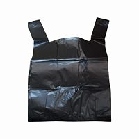 купить Пакет - майка (23х43) (черный 90шт) в Таганроге с доставкой | Купить Пакет - майка (23х43) (черный 90шт) оптом и в розницу в Таганроге | Купить Пакет - майка (23х43) (черный 90шт) оптом и в розницу